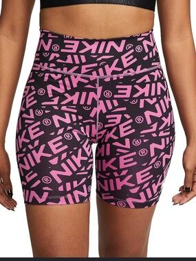 Nike One Women's Mid-Rise 7" Printed Biker Shorts